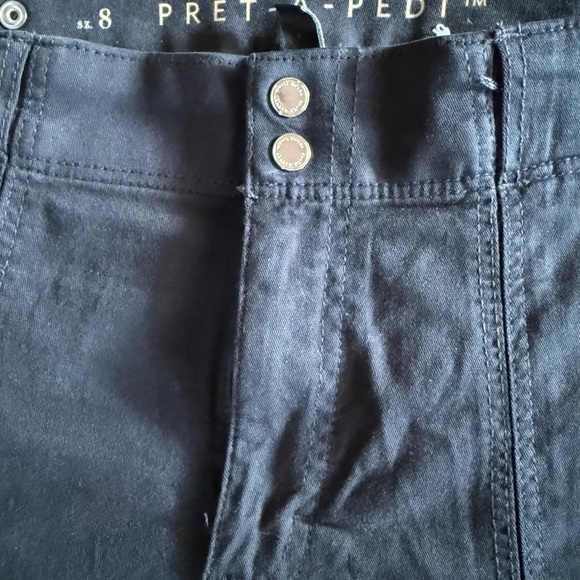 WHBM Pret-a-Pedi Black Cropped Ankle Pant Black Size 8 - Picture 7 of 12